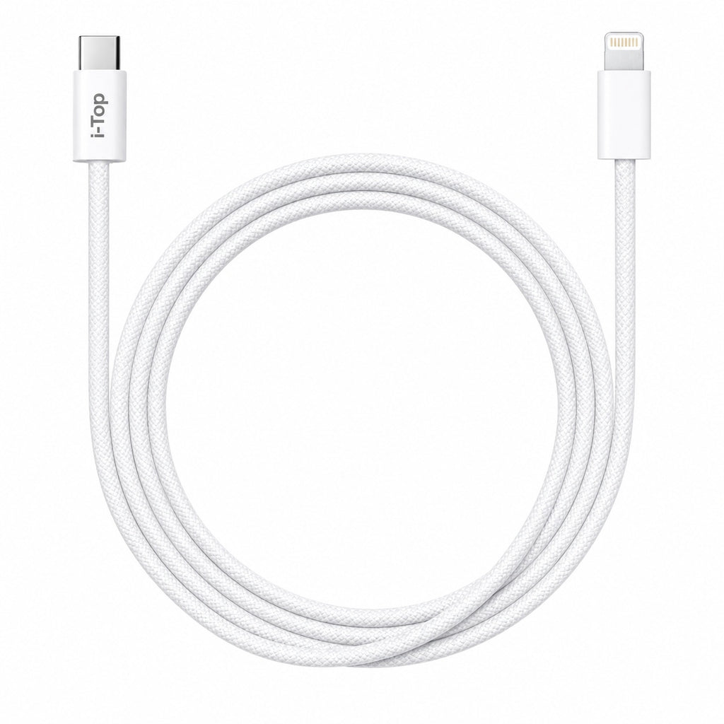 i-Top Type C to Lightning Braided Fast Charging Cable With High-Speed Data Transfer Compatible with iPhone 11, iPhone 11 Pro, iPhone 11 Pro Max