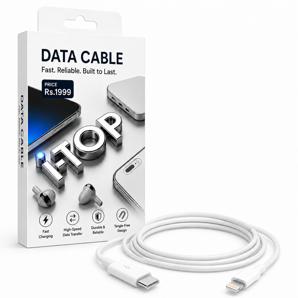 i-Top Type C to Lightning Fast Charging Cable With High-Speed Data Transfer Compatible with iPhone 14/14 Pro/ 14 Pro Max with 6 Months Manufacturing Warranty
