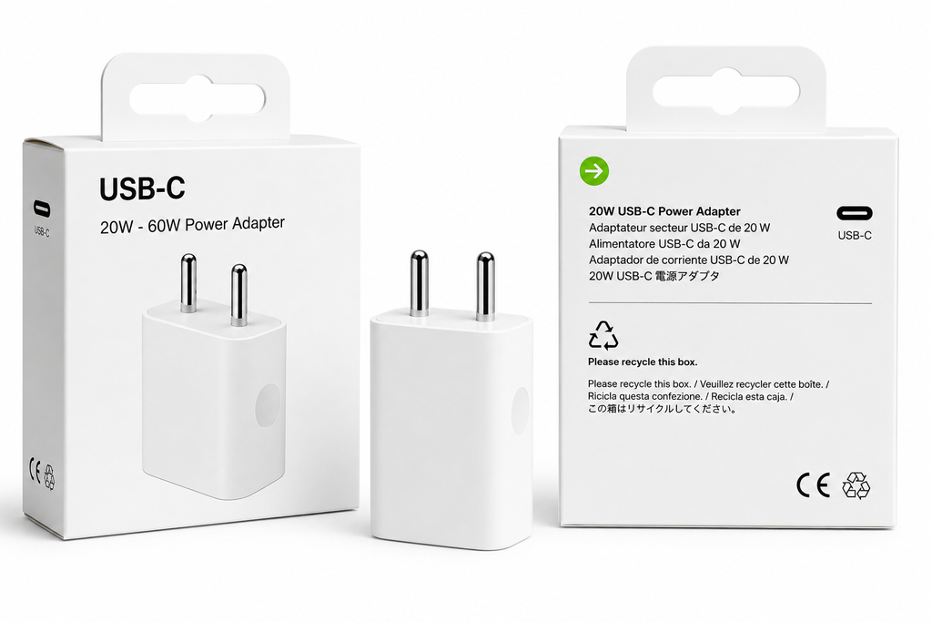 iPhone 20W-60W USB-C Charger Adapter for iPhone, iPad, Airpod's &amp; for Android Mobiles with Fast Charging. with 1 Year Warranty
