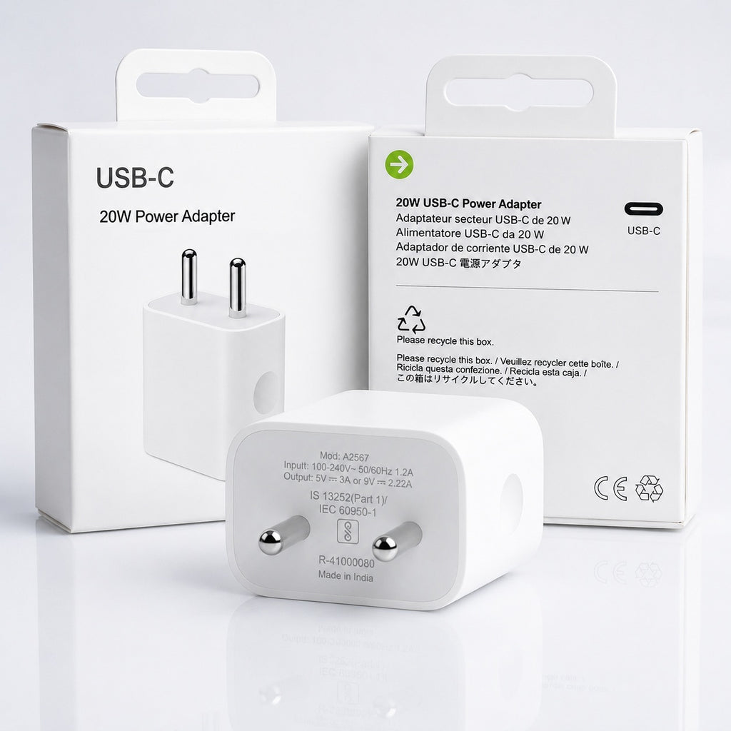 iPhone 20W USB-C Charger Adapter for iPhone, iPad & AirPods