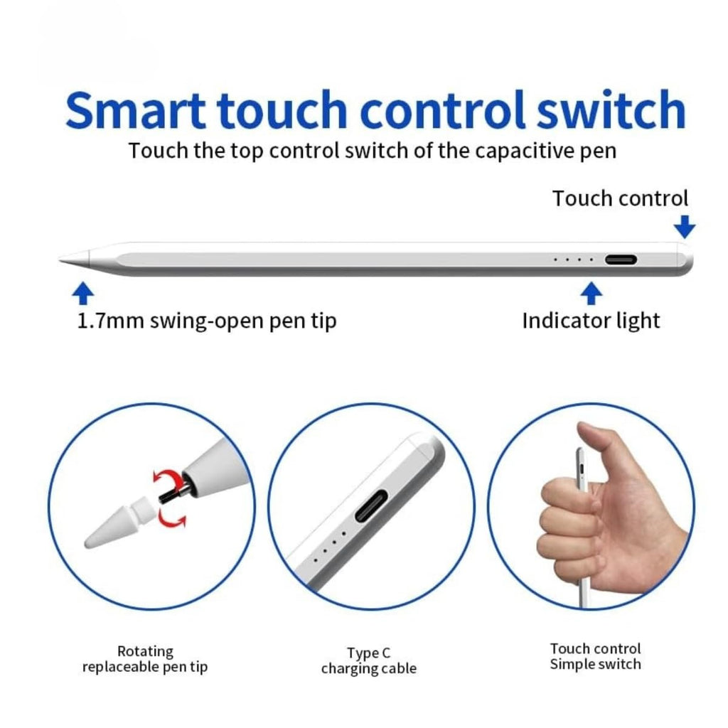 iPad Apple Pencil 2 Generation Upgraded Stylus Pen iPencil Pro with USB C, Palm Rejection 1st gen ,Tilt Sensitivity for iPad 9th/10th/11th/6/7/8 2018-2025 Air/mini 3/4/5/M2/M3 i Pad Pro 11/12.9/