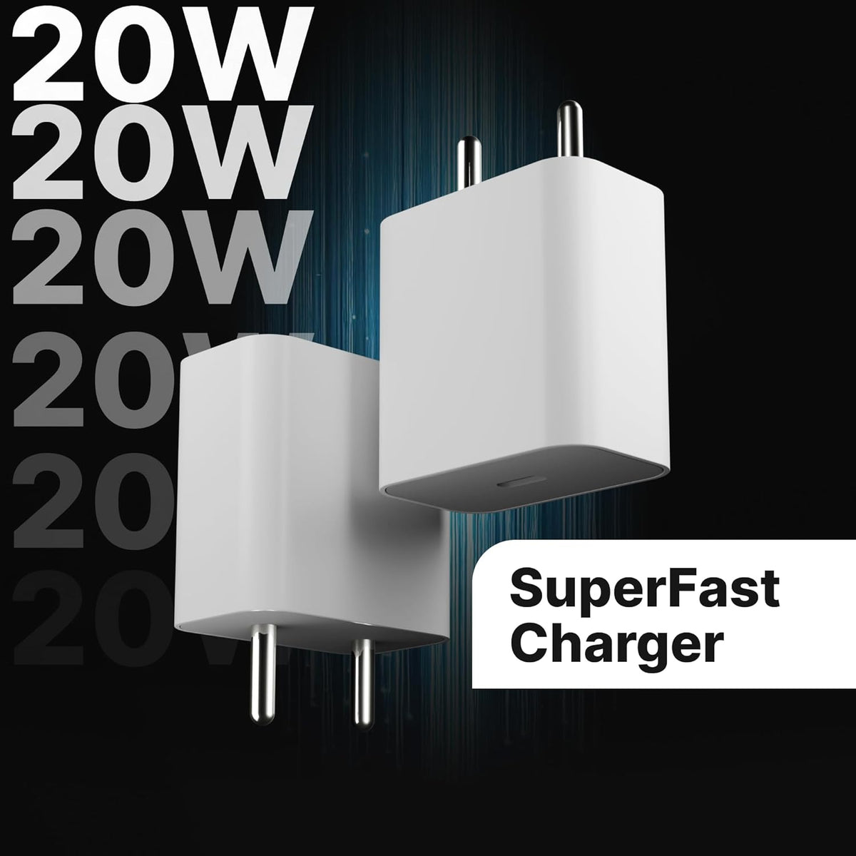 AppleAura iPhone 20W-60W USB-C Charger Adapter for iPhone, iPad, Airpod's &amp; for Android Mobiles with Fast Charging. with 1 Year Warranty