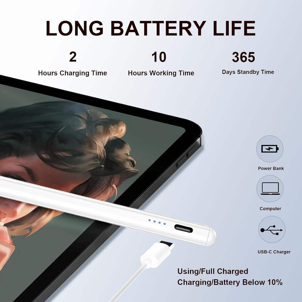 iPad Apple Pencil 2 Generation Upgraded Stylus Pen iPencil Pro with USB C, Palm Rejection 1st gen ,Tilt Sensitivity for iPad 9th/10th/11th/6/7/8 2018-2025 Air/mini 3/4/5/M2/M3 i Pad Pro 11/12.9/