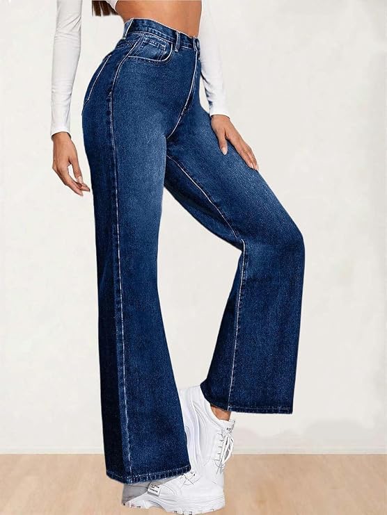 KOTTi Women’s High-Waist Straight-Fit Denim Jeans – Style and Fashionable Casual Wear