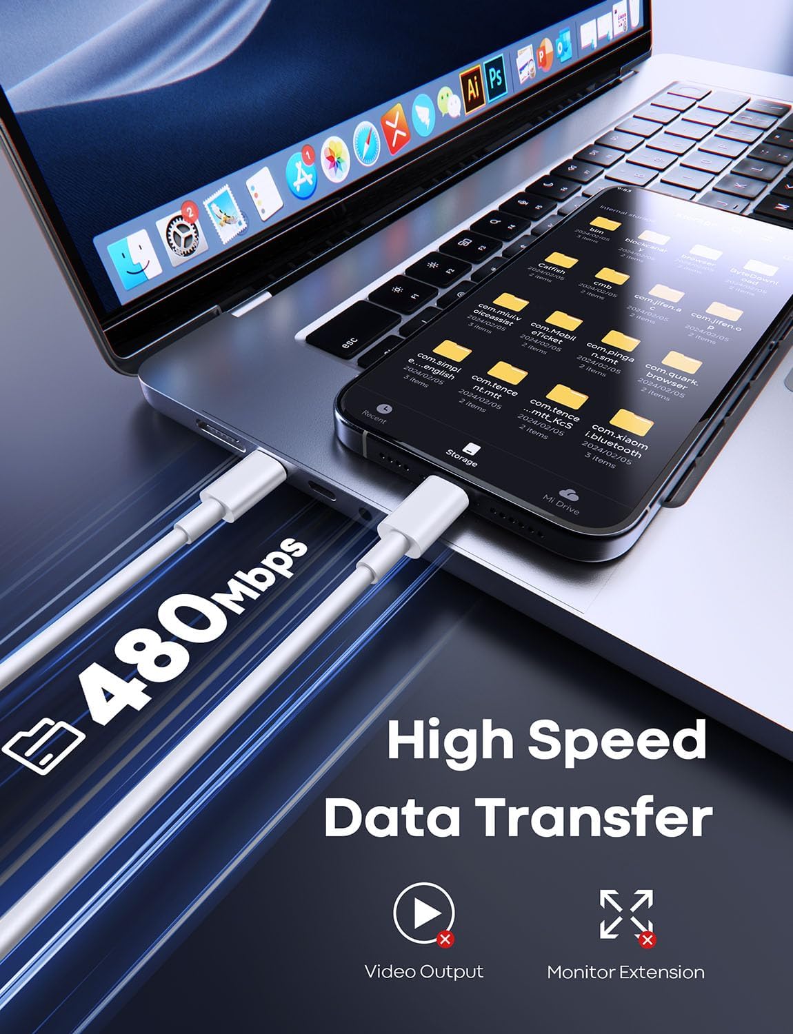 i-Top Type C to Type C fast charging data cable. come with 3 Months manufacturing warranty.