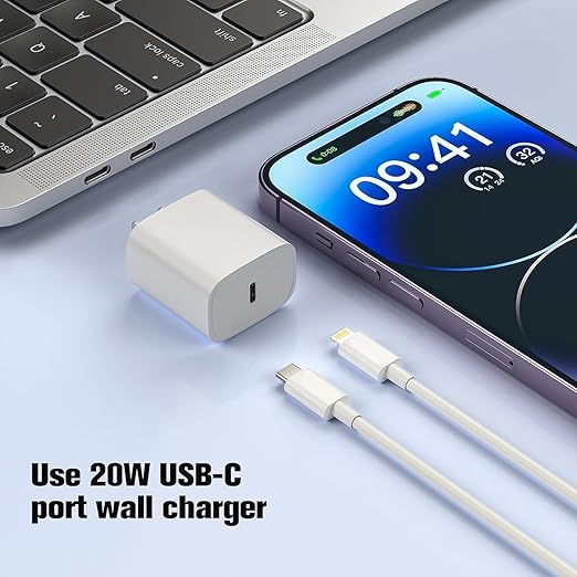 AppleAura Type C to Lightning Fast Charging Cable With High-Speed Data Transfer Compatible with iPhone 14/14 Pro/ 14 Pro Max with 1 Year Manufacturing Warranty.