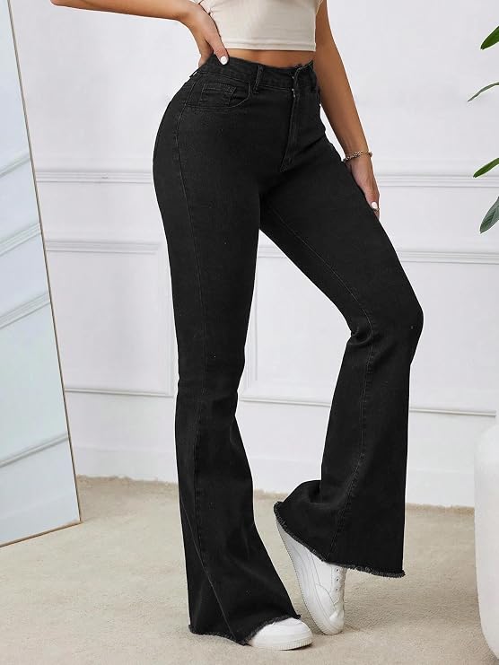 KOTTi Women's High Waist Flared Fit Stretchable Denim Jeans for Casual (2. B0FKLRS72P)