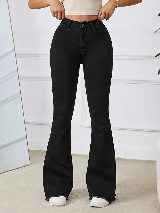 KOTTi Women's High Waist Flared Fit Stretchable Denim Jeans for Casual (2. B0FKLRS72P)